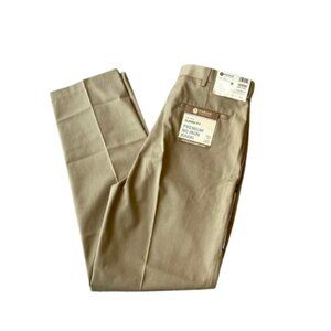 Haggar Premium No Iron Khaki Pants Classic Fit Men's 34x34 British Khaki NWT